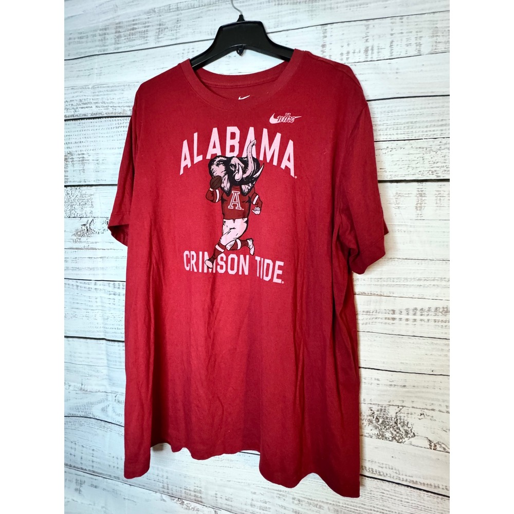 Nike Alabama Crimson Tide Shirt Mens XXL Red Big Al Mascot NCAA Football Tee